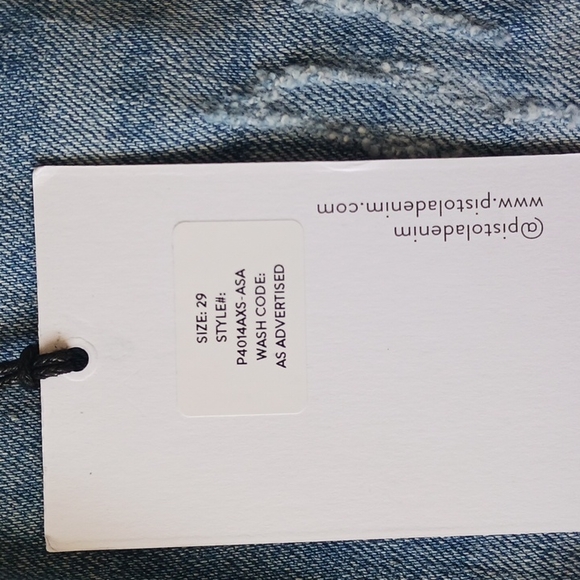 PISTOLA Light Wash, High Rise, Cut-off Denim Shorts, 29 - Picture 7 of 8